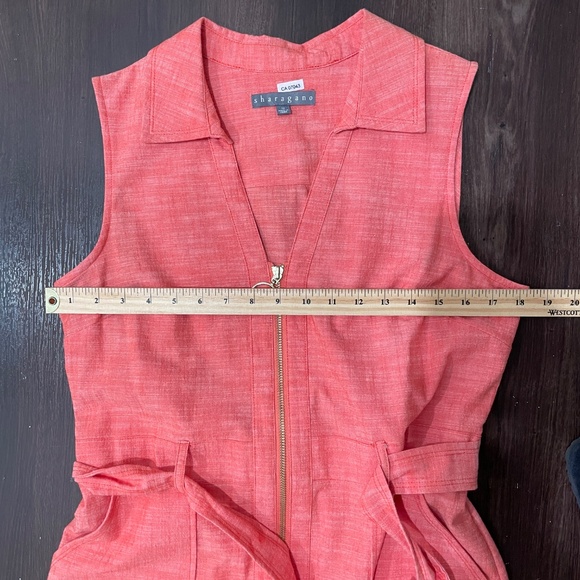 Sharagano Sleeveless Collar Zip-up Dress - Size 12 NWOT - Picture 8 of 8